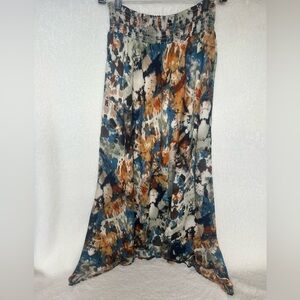 Allison Joy Maxi Skirt Tie Dye Abstract Boho Size Medium Fall Fashion
